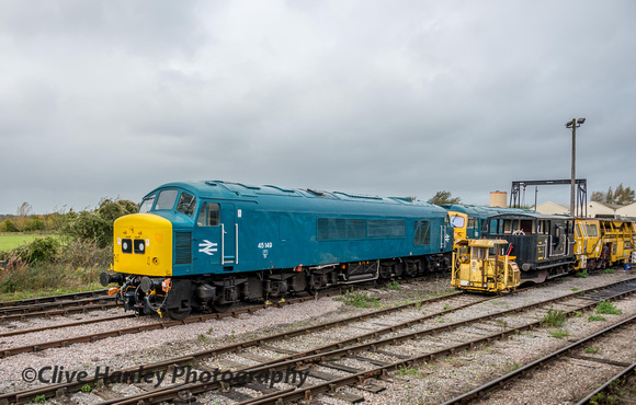 The Peak Class 45 no 45149 was out in the shed yard at Toddington.