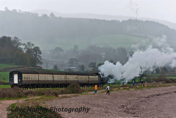 A storm arrives as 88 (53808) heads away from Blue Anchor