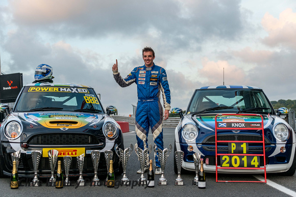 Overall winner of the 2014 Mini Challenge was Chris Knox driving for SL Group Management/Excelr8 Motorsport