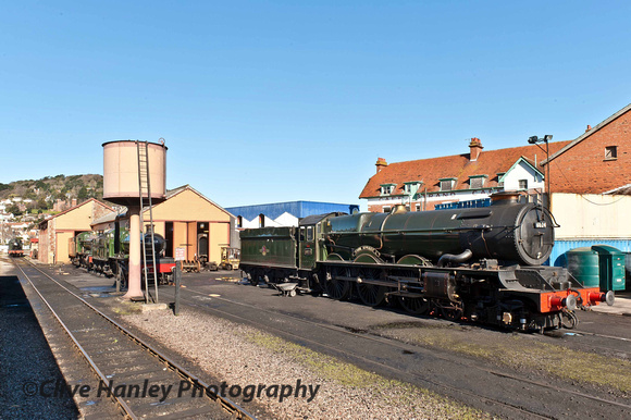 A general view of Minehead sheds and workshops.