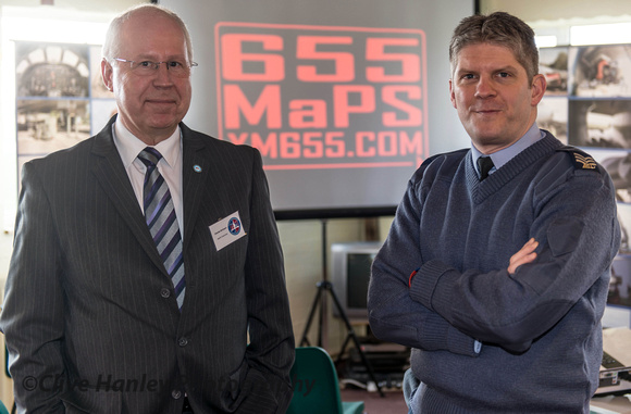 With Charles Brimson, Chairman of 655 MaPS is Sgt Ian Skelton of 150 (City of Oxford) Sqn Air Cadets.