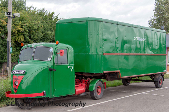 Several vehicles were discovered at Toddington... Here a Scammell 3 wheel "Mechanical Horse".
