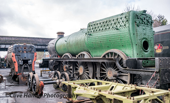 Collett Castle Class 4-6-0 no 7027 Thornbury Castle. It will finally be restored here at the GCR.