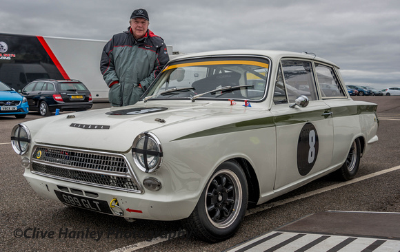 A Classic Lotus Consul Cortina with its proud owner.  I'm sure the dent will knock out OK.