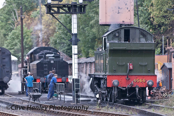 Two locos stand ready at Bewdley MPD