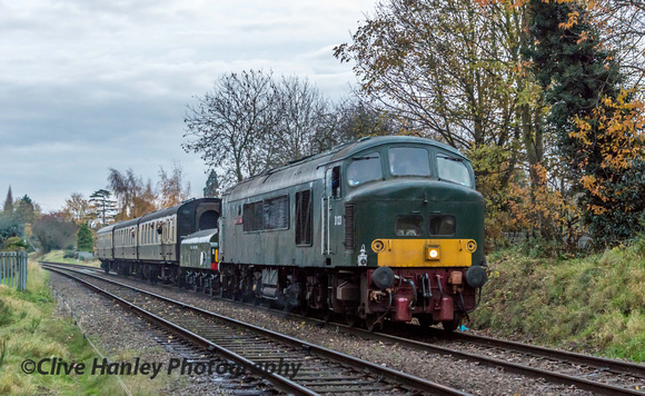 D123 approaches Beeches Road bridge with the 3pm from Rothley