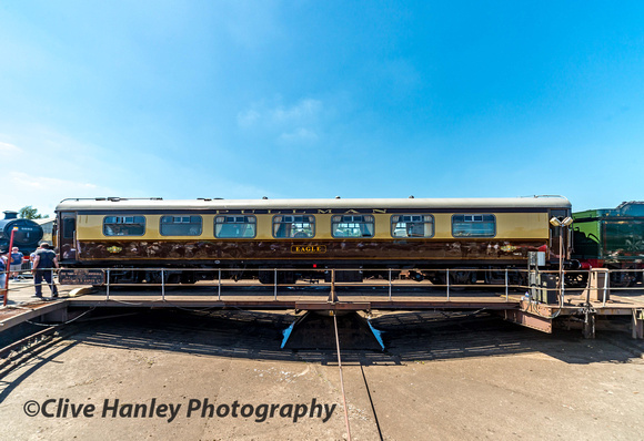 Restoration of this Pullman car has been featured in a Channel 4 TV programme.
