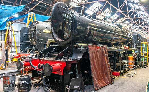 Stanier 8F no 48305 is reaching the end of a lengthy overhaul and hopefully will steam at the winter gala at the end of the month.