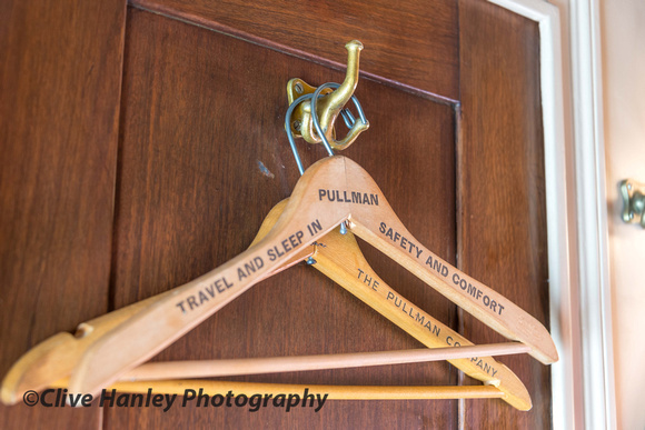 Pullman coat hangers. A nice touch.