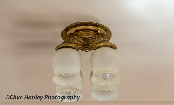 Detail of the ceiling light fittings.