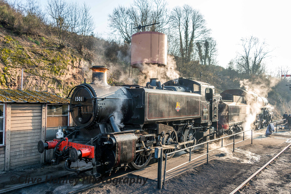 1501 was to operate a footplate experience service hauling a single carriage.