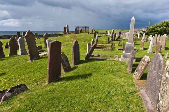 The graveyard at Jurby Parish Church incorporates a Norse burial mound.