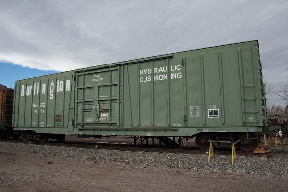 several box cars were on display