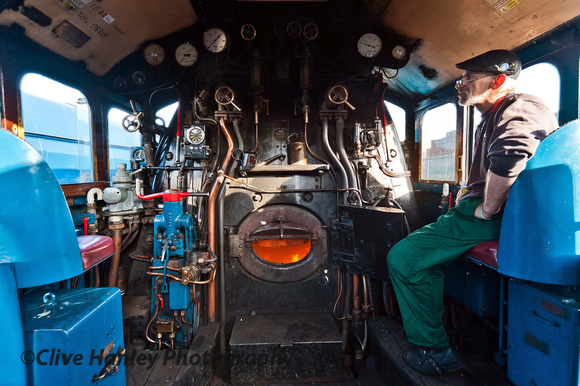 On the footplate of 60019 Bittern with Peter Neesam. Compare with my shot of Tornado published in Tom Ingalls book about Tornado. page 110.