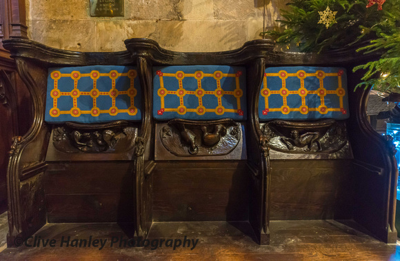 The Misericords enabled aging priests to remain standing during lengthy prayers.