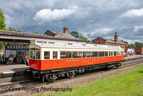 The NER diesel railcar at Quorn.