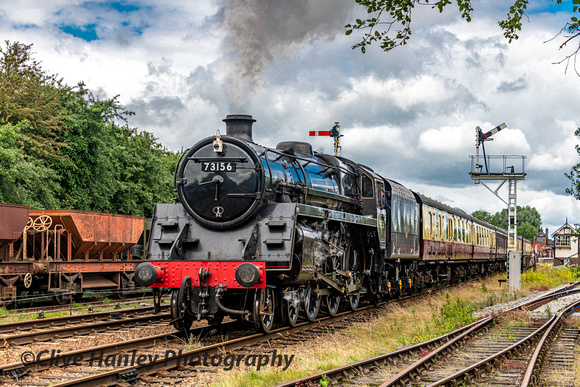 The Standard 5 no 73156 accelerates away from Quorn on its 2nd test run of the day.
