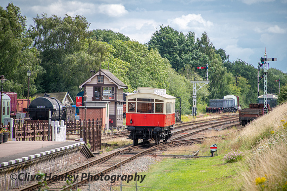 The diesel railcar was next seen heading north back to Loughborough.