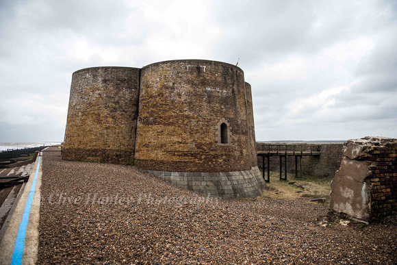 The Napoleonic Martello Tower lies south of the town.