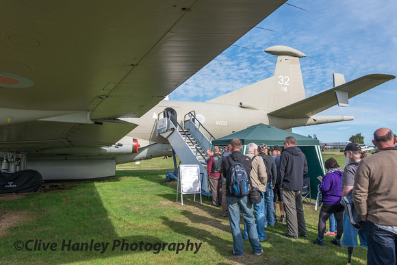 Queuing for a visit to see the Hawker Siddeley Nimrod
