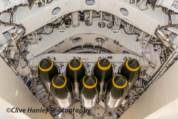 With the bomb bay open I was able to capture a couple of shots of our "bombs"
