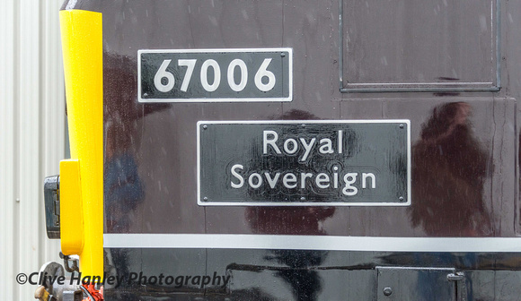 Nameplate of "Royal Sovereign"
