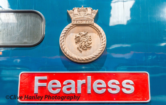 Nameplate for Class 50 no D400 (aka 50050) "Fearless.