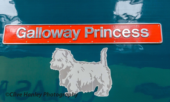 Nameplate for "Galloway Princess"