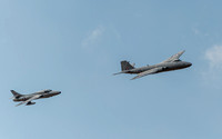 21 September 2014. English Electric Canberra & Hawker Hunter display.
