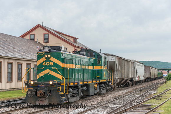 Green Mountain loco no 405 was standing at Howe Center (US spelling)