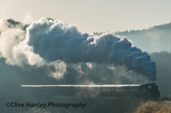 A drive to Arley gave us some atmospheric shots as the 1st two trains climbed from Victoria Bridge.