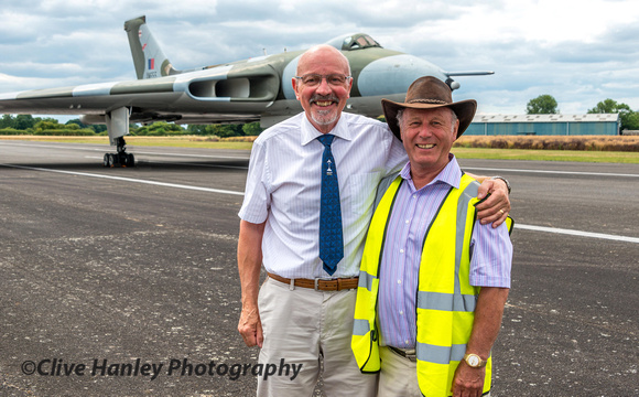 Martin Withers and Barry Masefield with Vulcan XM655