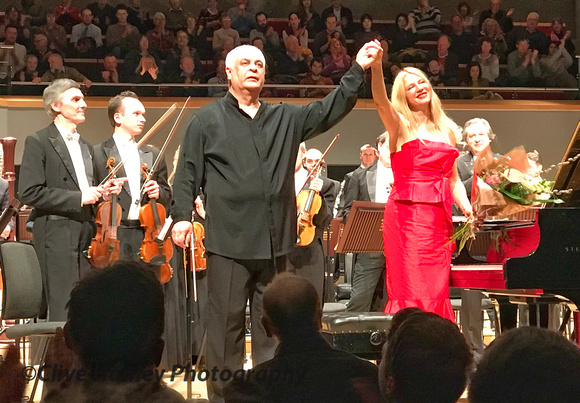 After a stunning performance of Rachmaninov's Piano Concerto no. 2 Valentina receives the applause.