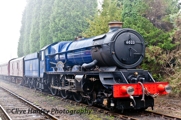 Parked out of use in the east loop at Loughborough was 6023 King Edward II