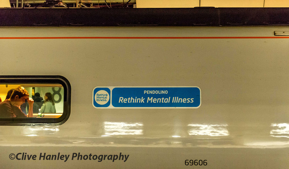 What a dreadful new name for this Pendolino! and they're now vinyls not 'proper' nameplates. It makes me MAD!
