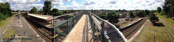 An iphone panorama from the top of the temporary bridge. Never to be repeated!