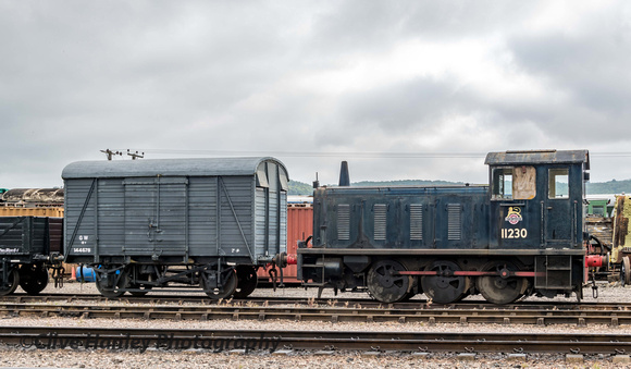 One of a pair of Drewry industrial shunters that worked most of their lives at the Willington power station, it has been restored to represent a member of British Railways' 04 Class in its original li
