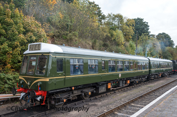 One of the two car DMU's was receiving attention in the yard at Bewdley