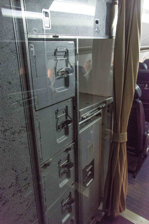 The usual aircraft food lockers were fitted at the rear of the passenger compartment.