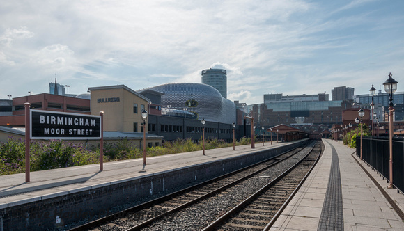 Birmingham's Moor Street station terminus platforms.