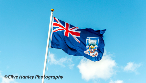 The flag of The Falkland Islands.