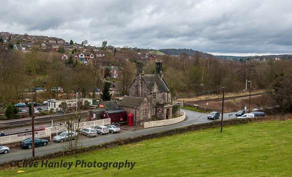 A view over Cheddleton station.