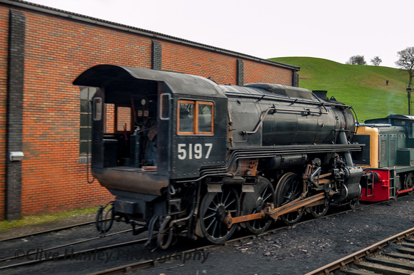 USA loco no 5197 stands outside Cheddleton shed.