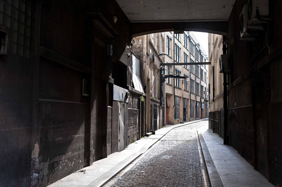 One of Liverpool's hidden alleyways connects Dale Street with Castle Street. Sweeting Street.