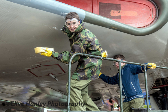 Meanwhile back at XM655 the Oxford ATC were getting stuck in with the cleaning duties.