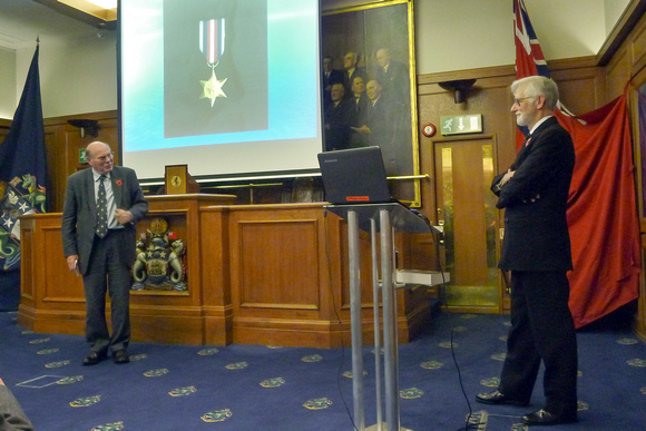 Chairman of Trustees for HQS Wellington Captain Stephen Taylor thanks the speaker for his excellent presentation.