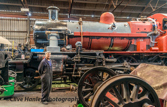 Richard Todd poses in front of  78018 that he's been working on.