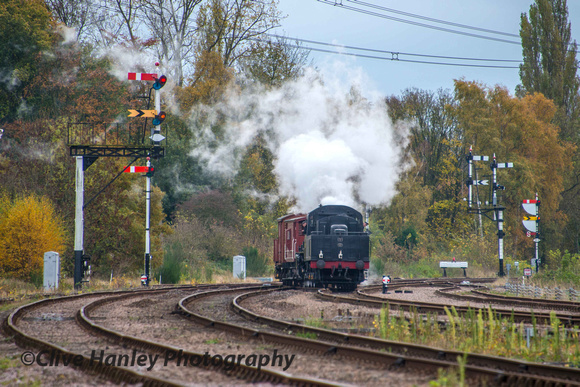 78019 was then able to traverse the tracks to take the freight back to Loughborough.