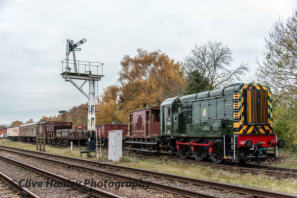 The shunter in the sidings south of Quorn.