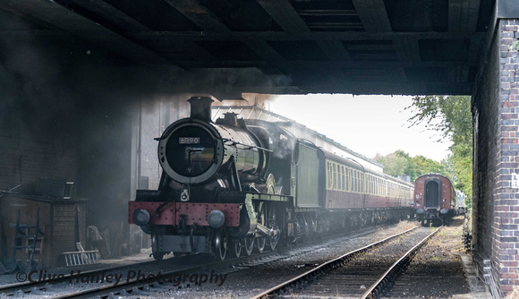 A very rare shot of 6990 under the Great Central Road bridge.